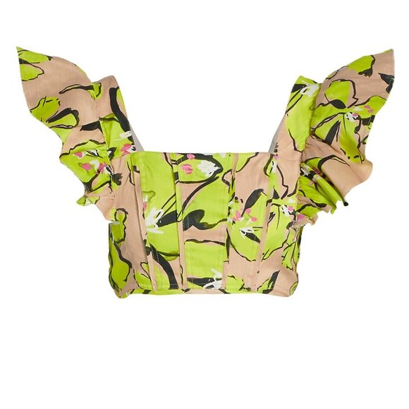 Aje Pelicano Horizon Floral Crop Top 6 - Picture 1 of 7